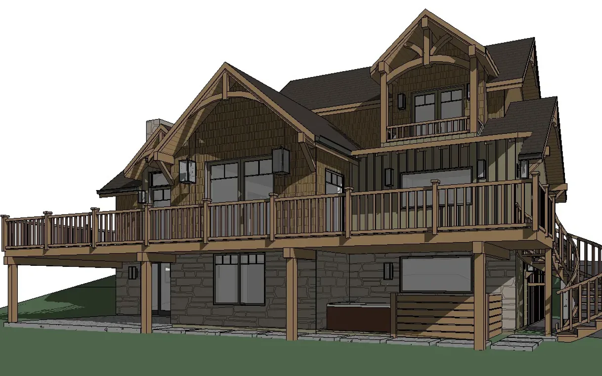 Exterior 3D model screenshot β input for AI architectural rendering