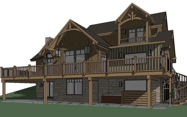 3D model screenshot for AI architectural rendering